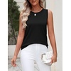 Zeagoo Tank Top for Women 2026 Loose Fit Casual Knit Fall Sweaters(Black)