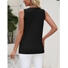 Zeagoo Tank Top for Women 2026 Loose Fit Casual Knit Fall Sweaters(Black)