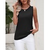 Zeagoo Tank Top for Women 2026 Loose Fit Casual Knit Fall Sweaters(Black)