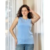 Zeagoo Tank Top for Women 2026 Loose Fit Casual Knit Fall Sweaters(Blue)