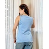 Zeagoo Tank Top for Women 2026 Loose Fit Casual Knit Fall Sweaters(Blue)