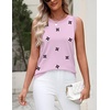 Zeagoo Tank Top for Women 2026 Loose Fit Casual Knit Fall Sweaters(Flower Pink)