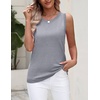 Zeagoo Tank Top for Women 2026 Loose Fit Casual Knit Fall Sweaters(Grey)