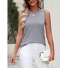 Zeagoo Tank Top for Women 2026 Loose Fit Casual Knit Fall Sweaters(Grey)
