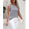 Zeagoo Tank Top for Women 2026 Loose Fit Casual Knit Fall Sweaters(Grey)