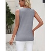 Zeagoo Tank Top for Women 2026 Loose Fit Casual Knit Fall Sweaters(Grey)