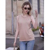 Zeagoo Tank Top for Women 2026 Loose Fit Casual Knit Fall Sweaters(Khaki)