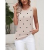Zeagoo Tank Top for Women 2026 Loose Fit Casual Knit Fall Sweaters(Polka Dot-khaki)