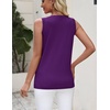 Zeagoo Tank Top for Women 2026 Loose Fit Casual Knit Fall Sweaters(Purple)