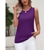 Zeagoo Tank Top for Women 2026 Loose Fit Casual Knit Fall Sweaters(Purple)