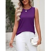 Zeagoo Tank Top for Women 2026 Loose Fit Casual Knit Fall Sweaters(Purple)