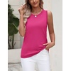 Zeagoo Tank Top for Women 2026 Loose Fit Casual Knit Fall Sweaters(Rose Red)