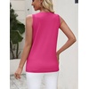 Zeagoo Tank Top for Women 2026 Loose Fit Casual Knit Fall Sweaters(Rose Red)