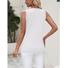 Zeagoo Tank Top for Women 2026 Loose Fit Casual Knit Fall Sweaters(White)