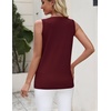 Zeagoo Tank Top for Women 2026 Loose Fit Casual Knit Fall Sweaters(Wine Red)
