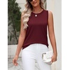 Zeagoo Tank Top for Women 2026 Loose Fit Casual Knit Fall Sweaters(Wine Red)
