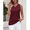 Zeagoo Tank Top for Women 2026 Loose Fit Casual Knit Fall Sweaters(Wine Red)