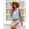 Zeagoo Tank Top for Women Summer Loose Fit Casual Flowy Sleeveless Tops Trendy Scoop Neck Basic Shirts Tee 2026(Cx329-blue Color Blocks)