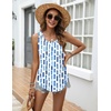 Zeagoo Tank Top for Women Summer Loose Fit Casual Flowy Sleeveless Tops Trendy Scoop Neck Basic Shirts Tee 2026(Cx329-blue Color Blocks)