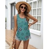 Zeagoo Tank Top for Women Summer Loose Fit Casual Flowy Sleeveless Tops Trendy Scoop Neck Basic Shirts Tee 2026(Mz858-green Bohemian)