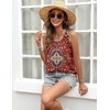 Zeagoo Tank Top for Women Summer Loose Fit Casual Flowy Sleeveless Tops Trendy Scoop Neck Basic Shirts Tee 2026(Mz870-red Bohemian)