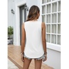 Zeagoo Tank Top for Women Summer Loose Fit Casual Flowy Sleeveless Tops Trendy Scoop Neck Basic Shirts Tee 2026(White)