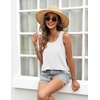 Zeagoo Tank Top for Women Summer Loose Fit Casual Flowy Sleeveless Tops Trendy Scoop Neck Basic Shirts Tee 2026(White)