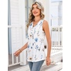 Zeagoo Tank Tops for Women 2026 Summer Top Henley Shirts Dressy Casual Loose Fit V-Neck Button Down Sleeveless Tshirt Blouse(Bf290)