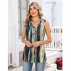 Zeagoo Tank Tops for Women 2026 Summer Top Henley Shirts Dressy Casual Loose Fit V-Neck Button Down Sleeveless Tshirt Blouse(Cx289)