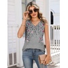 Zeagoo Tank Tops for Women 2026 Summer Top Henley Shirts Dressy Casual Loose Fit V-Neck Button Down Sleeveless Tshirt Blouse(Hf36)