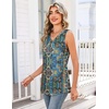 Zeagoo Tank Tops for Women 2026 Summer Top Henley Shirts Dressy Casual Loose Fit V-Neck Button Down Sleeveless Tshirt Blouse(Mz779)