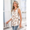 Zeagoo Tank Tops for Women 2026 Summer Top Henley Shirts Dressy Casual Loose Fit V-Neck Button Down Sleeveless Tshirt Blouse(Sf295)