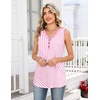 Zeagoo Tank Tops for Women 2026 Summer Top Henley Shirts Dressy Casual Loose Fit V-Neck Button Down Sleeveless Tshirt Blouse(Tz300)