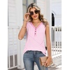 Zeagoo Tank Tops for Women 2026 Summer Top Henley Shirts Dressy Casual Loose Fit V-Neck Button Down Sleeveless Tshirt Blouse(Tz300)