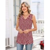 Zeagoo Tank Tops for Women 2026 Summer Top Henley Shirts Dressy Casual Loose Fit V-Neck Button Down Sleeveless Tshirt Blouse(Xh555)