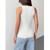 Zeagoo Tank Tops with Built in Bra for Women Sleeveless Ribbed Summer Tops(1-white)