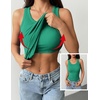 Zeagoo Tank Tops with Built in Bra for Women Sleeveless Ribbed Summer Tops(Green)