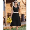 Zeagoo Women Beach Summer Midi Dress 2026 Sleeveless Casual Beachy Sundress Button Down Loose Tank Dresses with Pockets(Black)