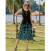 Zeagoo Women Beach Summer Midi Dress 2026 Sleeveless Casual Beachy Sundress Button Down Loose Tank Dresses with Pockets(Black Green)