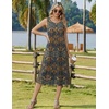 Zeagoo Women Beach Summer Midi Dress 2026 Sleeveless Casual Beachy Sundress Button Down Loose Tank Dresses with Pockets(Ethnic Blue)