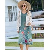 Zeagoo Women Beach Summer Midi Dress 2026 Sleeveless Casual Beachy Sundress Button Down Loose Tank Dresses with Pockets(Floral Gray Green)