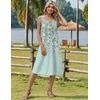 Zeagoo Women Beach Summer Midi Dress 2026 Sleeveless Casual Beachy Sundress Button Down Loose Tank Dresses with Pockets(Floral Green)