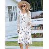 Zeagoo Women Beach Summer Midi Dress 2026 Sleeveless Casual Beachy Sundress Button Down Loose Tank Dresses with Pockets(White Blue)