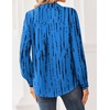 Zeagoo Women Blouses Chiffon Long Sleeve Button Down Shirts Business Tops(Blue Black)