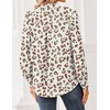 Zeagoo Women Blouses Chiffon Long Sleeve Button Down Shirts Business Tops(Leopard Apricot)
