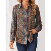 Zeagoo Women Blouses Chiffon Long Sleeve Button Down Shirts Business Tops(Multicolor 721)