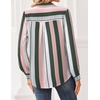 Zeagoo Women Blouses Chiffon Long Sleeve Button Down Shirts Business Tops(Multicolor Stripes)