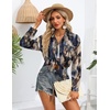 Zeagoo Women Button Down Shirts Oversized Long Sleeve Blouses with Pocket(B-zr220)