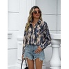 Zeagoo Women Button Down Shirts Oversized Long Sleeve Blouses with Pocket(B-zr220)