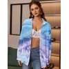 Zeagoo Women Button Down Shirts Oversized Long Sleeve Blouses with Pocket(Cx296)